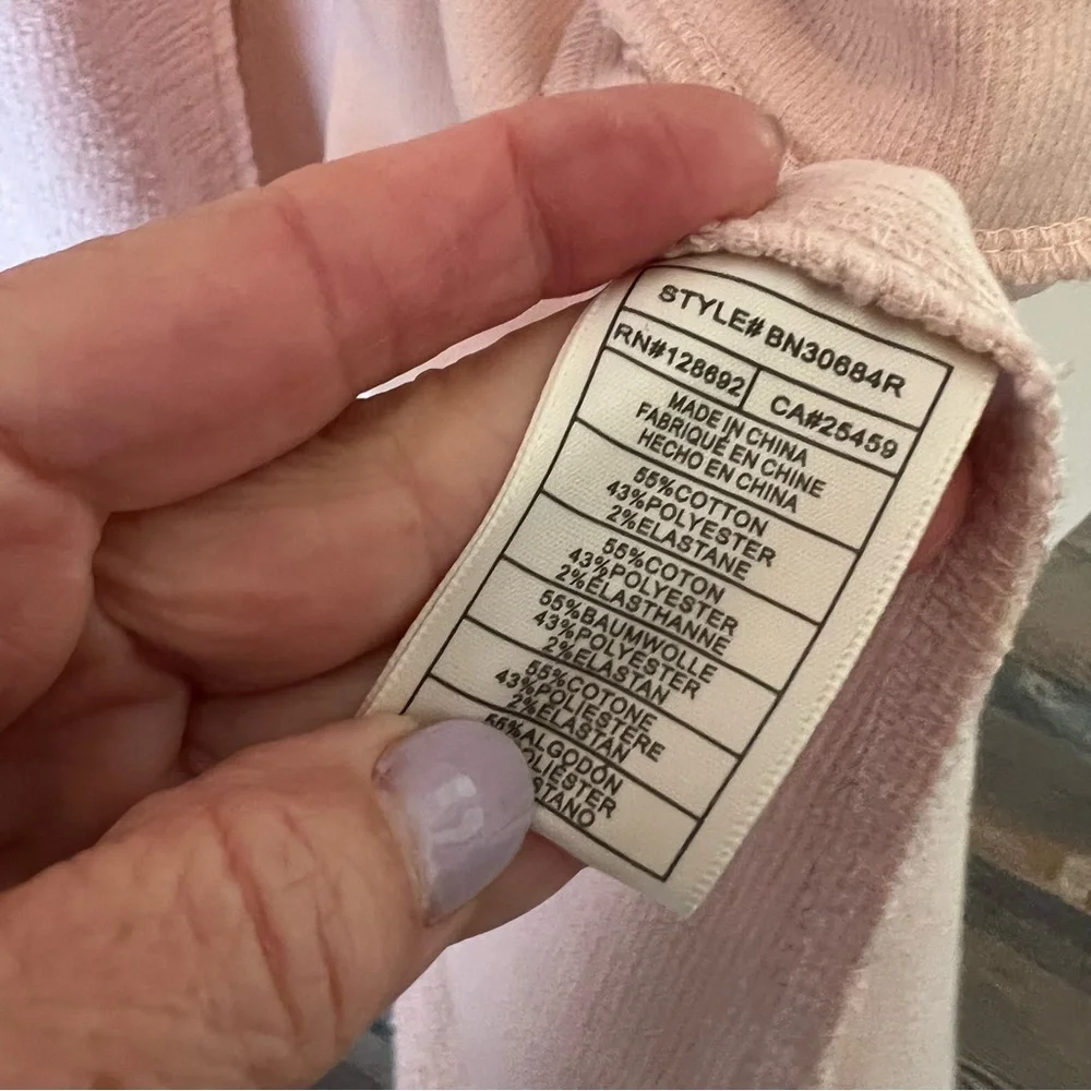 Steve Madden SLUB KNIT JACKET IN ROSE TAUPE size large